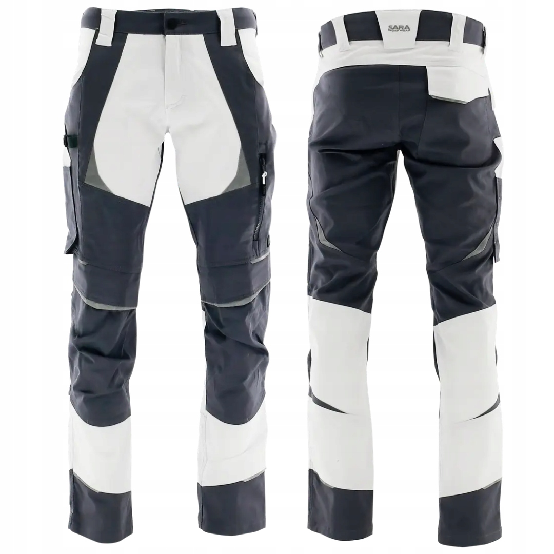 Spodnie Robocze Ochronne Do Pasa Elastyczne Bawełniane Sara Cottonflex 52
