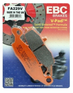 ЄЦБ ГАЛЬМІВНІ КОЛОДКИ FA229V НАПІВМЕТАЛЕВІ