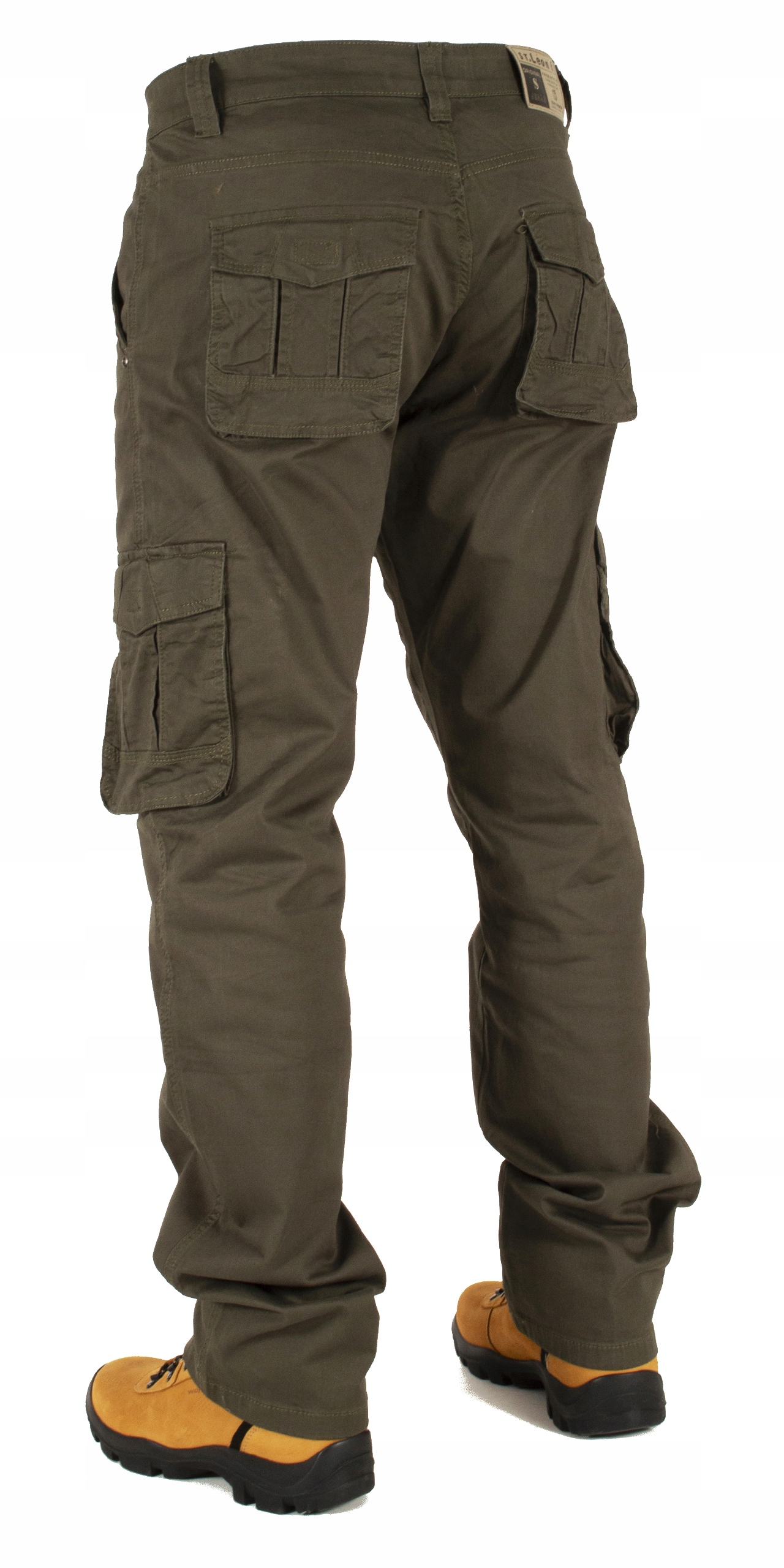 Spodnie męskie bojówki W:32 88 CM robocze oliwka Rozmiar 32