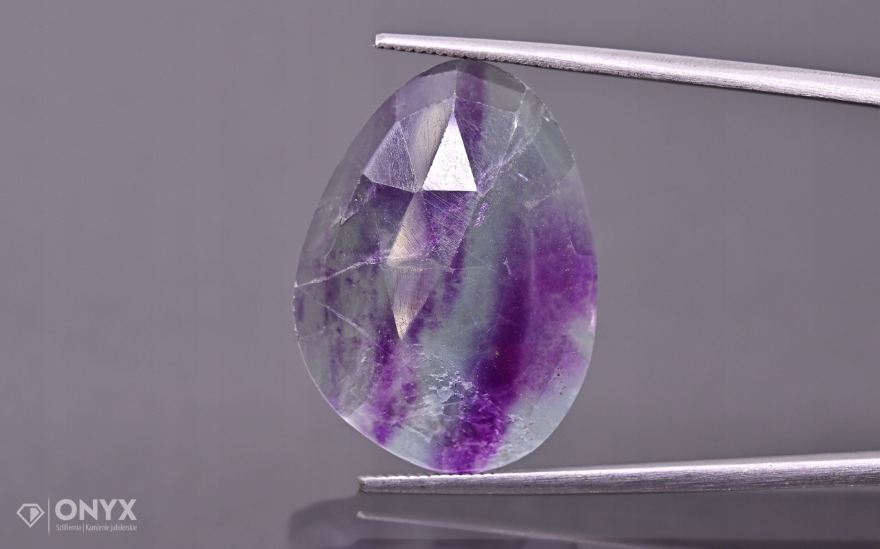 Fluorit fazetovaná nepravidelná růžice 24x17,5 mm