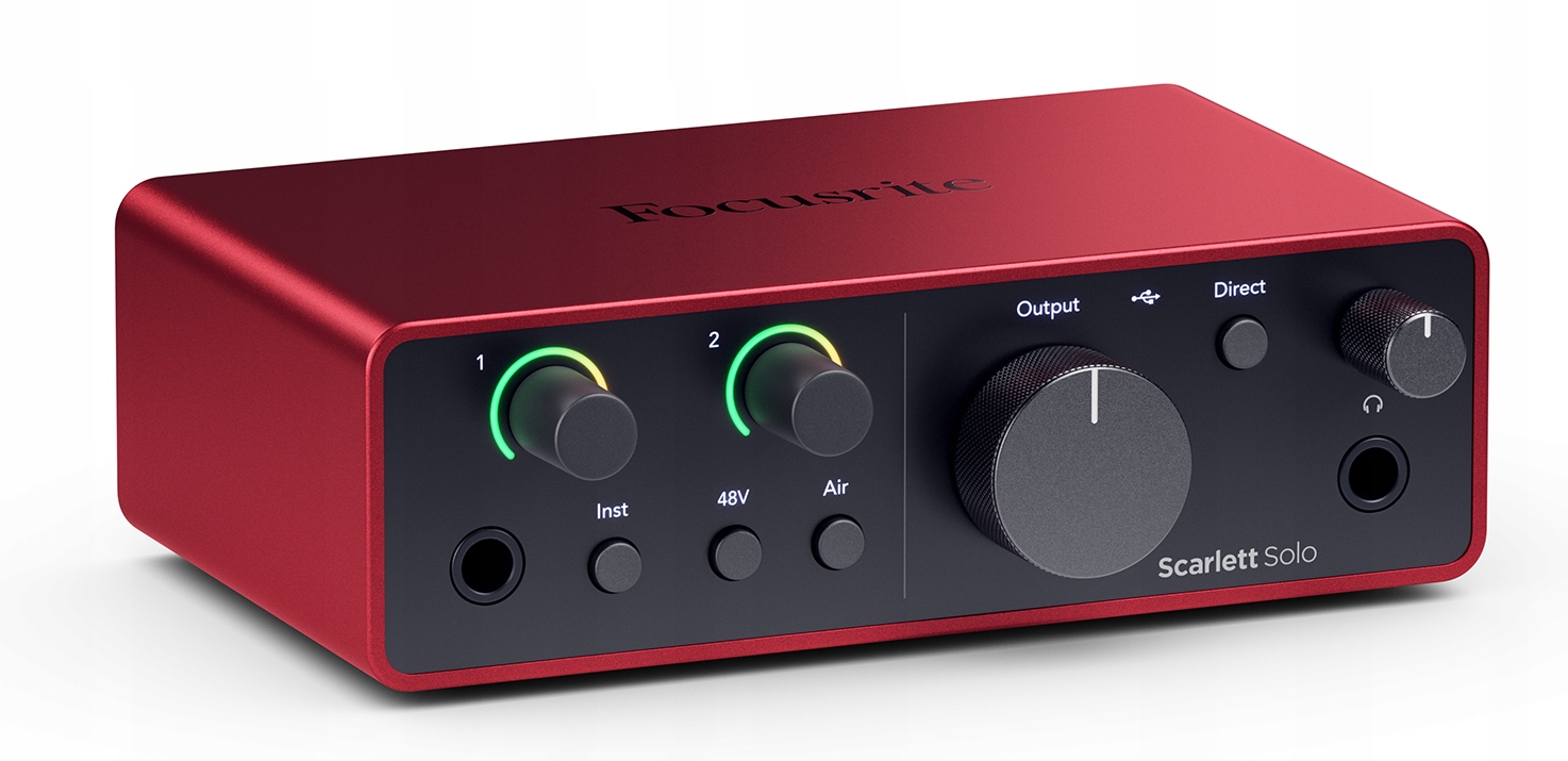 FOCUSRITE SCARLETT SOLO 4RD 4GEN + OPROGRAMOWANIE Kolor czerwony