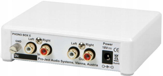 Pro-Ject Phono Box E (White / Biały) - Przedwzmacniacz gramofonowy MM Kod producenta Phono Box E