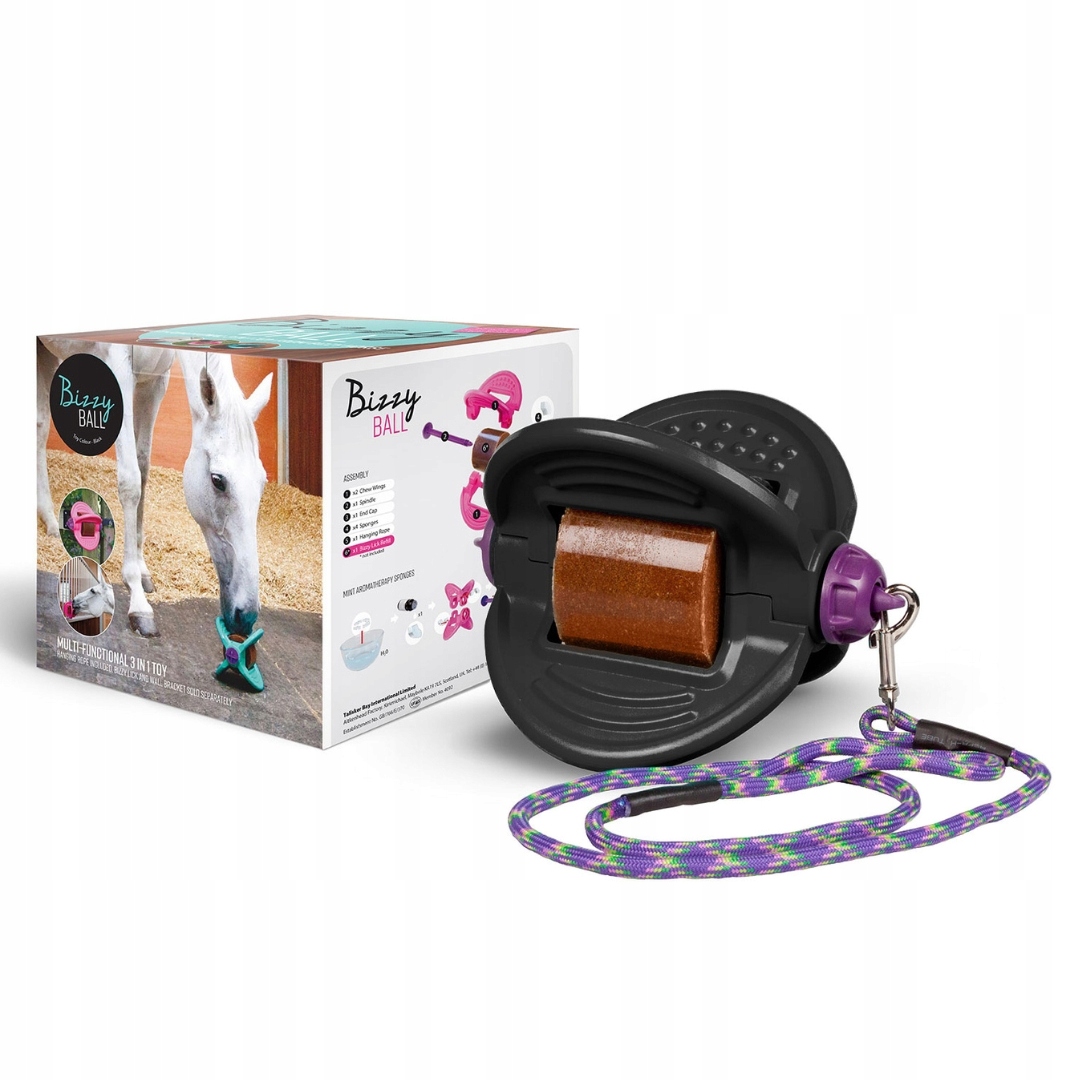 Lízátko hračka pro koně Bizzy Ball Waldhausen Černá