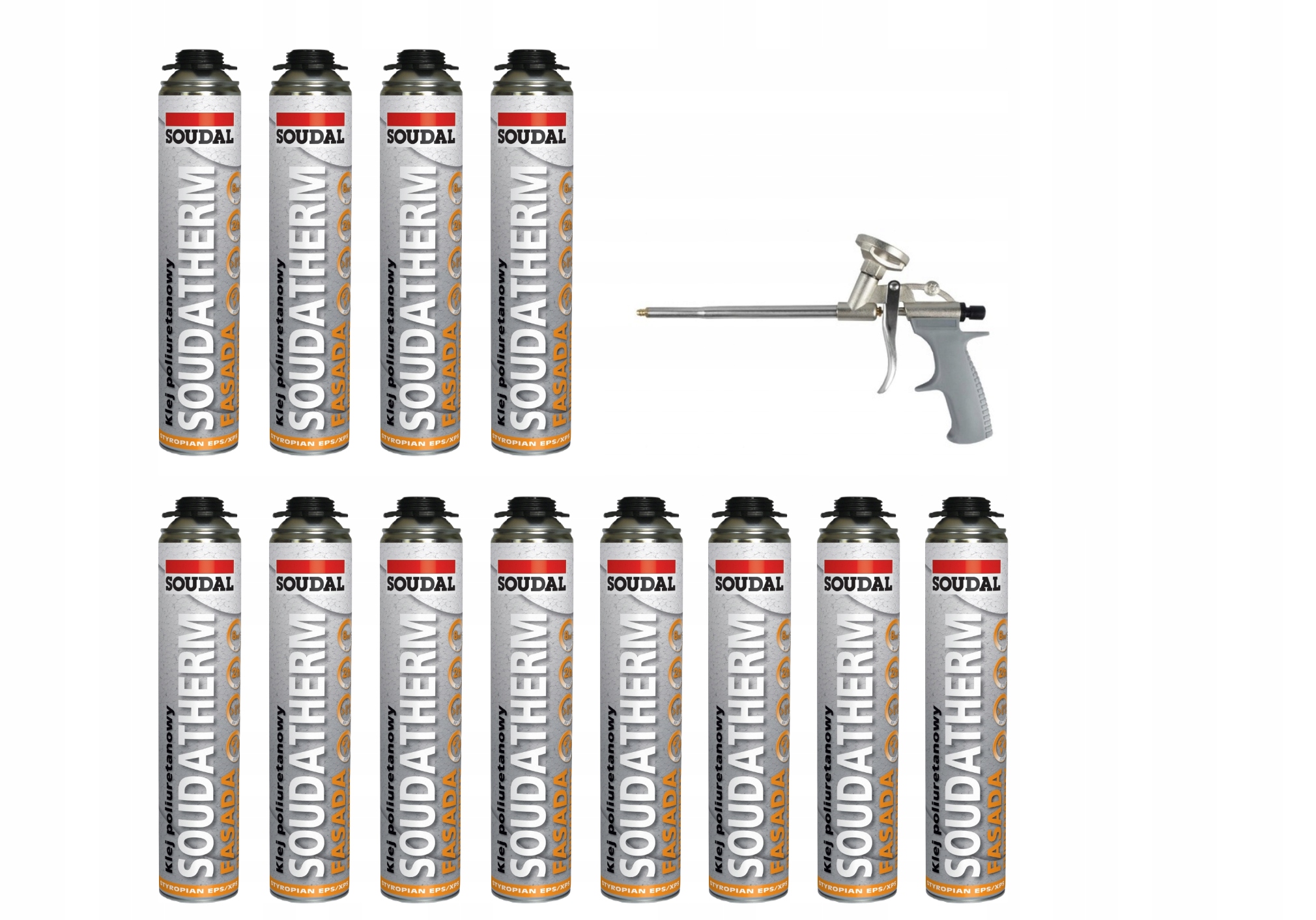 Soudal Lepidlo na polystyrén 119243 Soudatherm 750 m/12 ks pištoľ FG-STD15