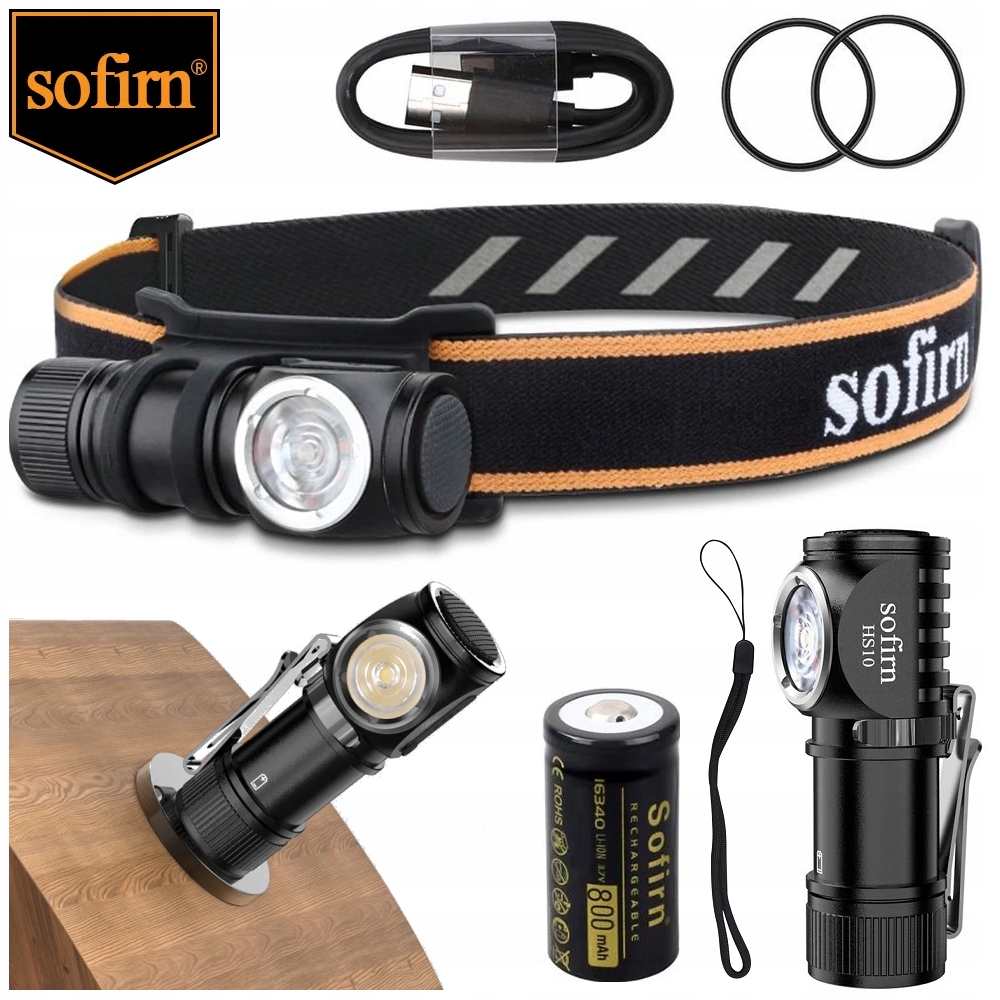 Latarka czołowa Sofirn HS10 akumulator 16340