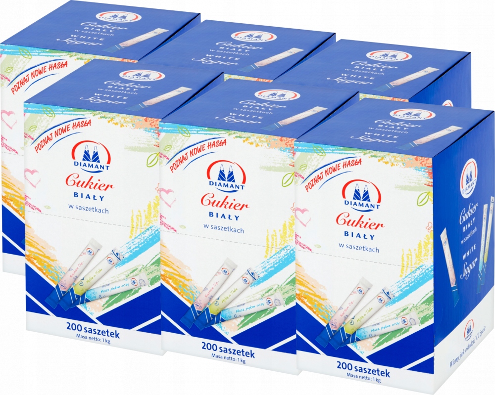 Diamant cukier biały w saszetkach 200 x 5 g x6