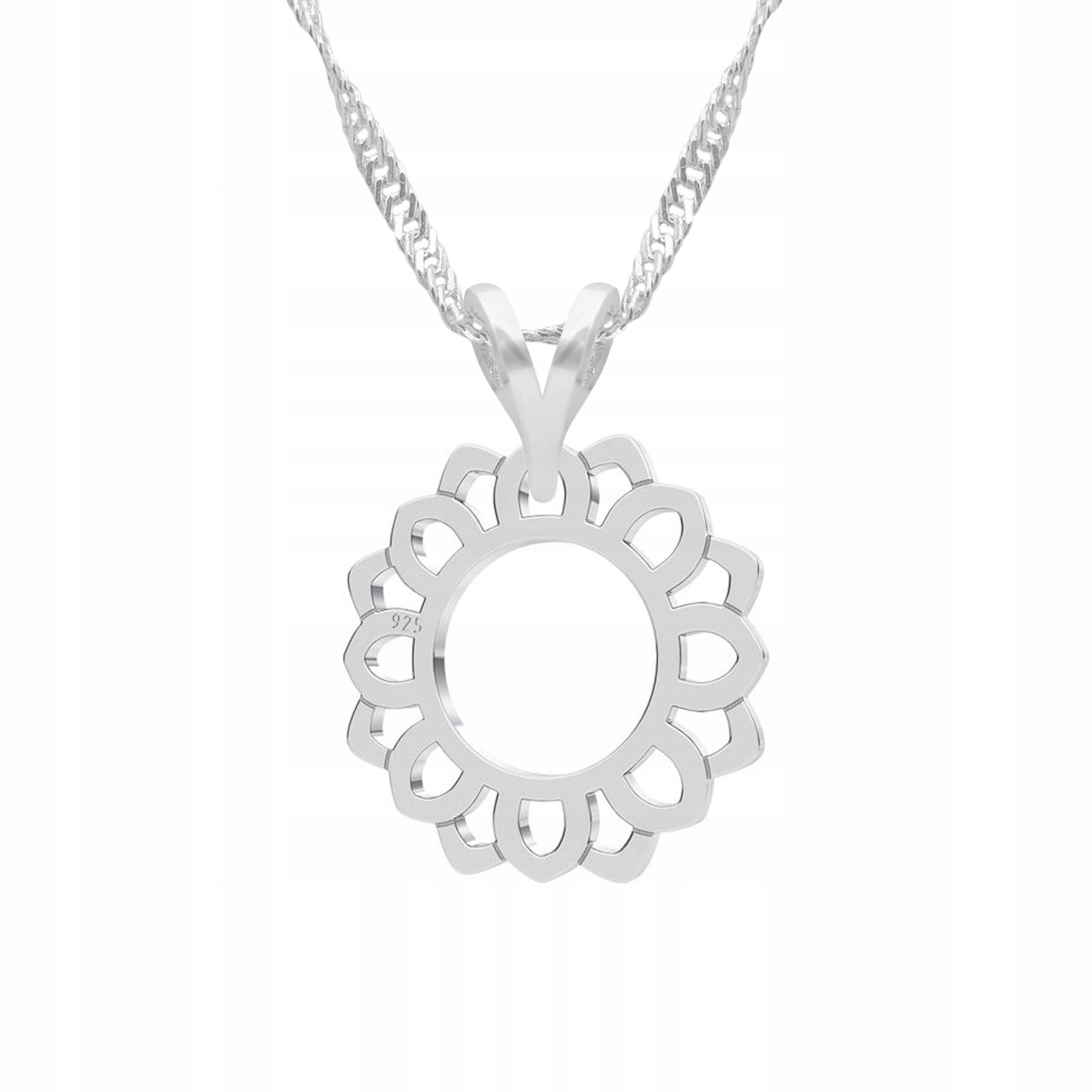 Stříbrný náhrdelník s rozetovým květem Rozetka Květina Stříbro 925