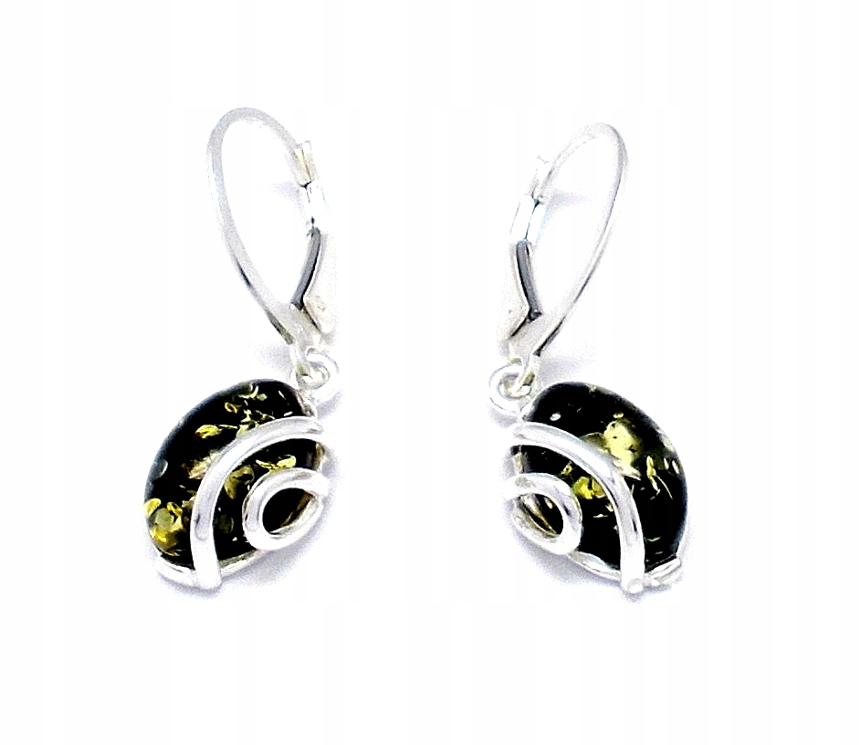 Stříbrné Náušnice S Baltským Jantarem