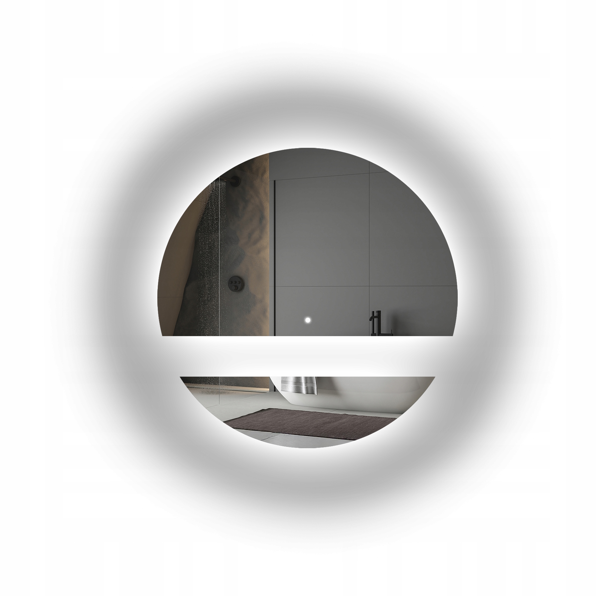 Zrcadlo ve dvou částech s Led podsvícením Fi 110