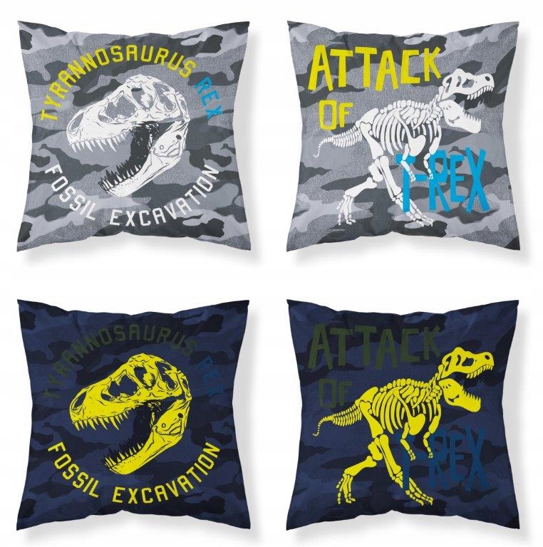 

Poszewka świecąca i 40x40 Dinozaur Kości