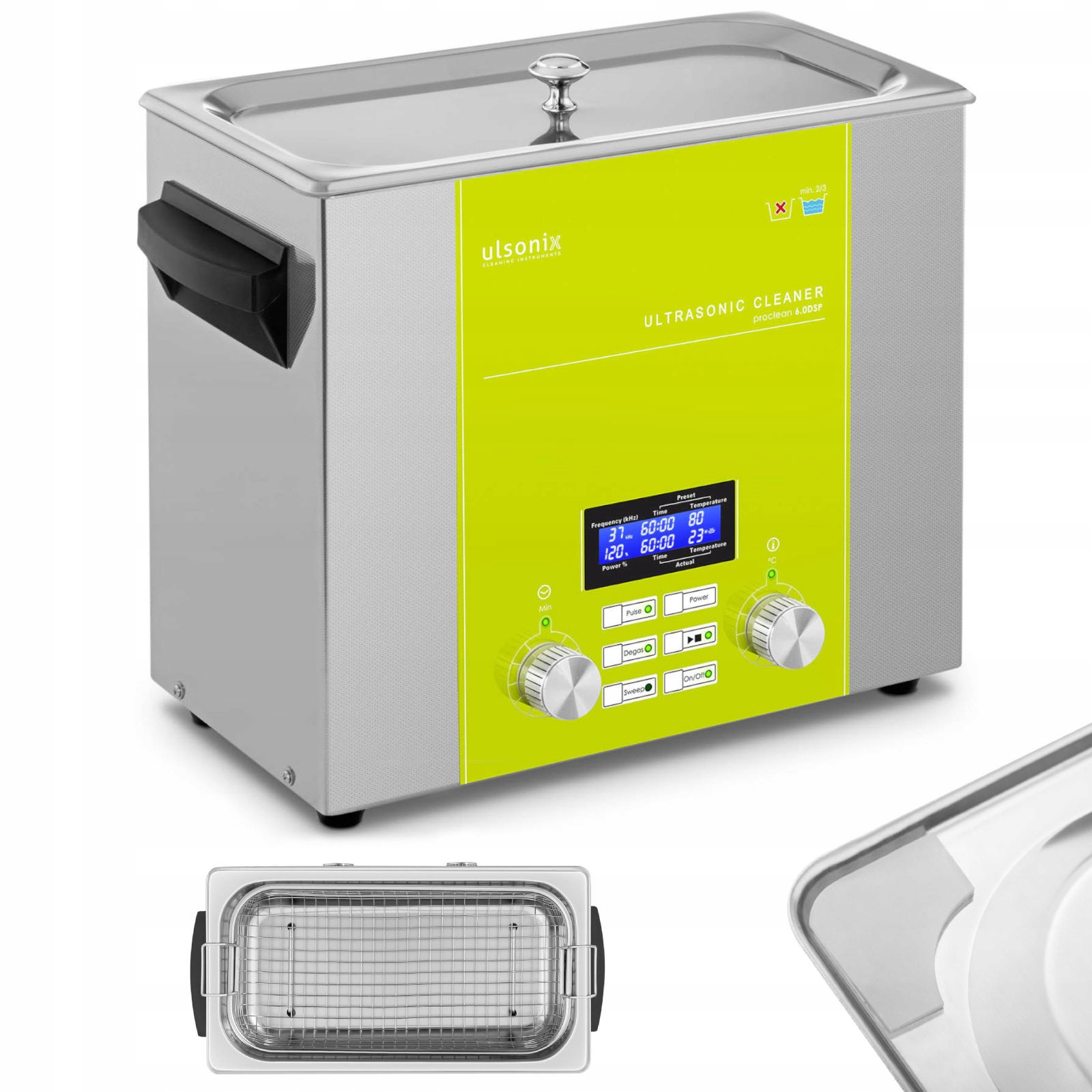 Ultrazvuková umývačka Proclean 6 l 30,2x15,2x15 cm 3x80 W Led