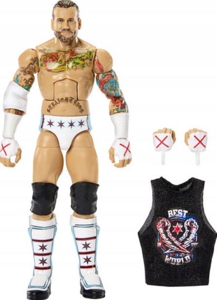 Wwe Wrestling Figurka zápasník Wwe Elite CM Punk GDF60 JHT46