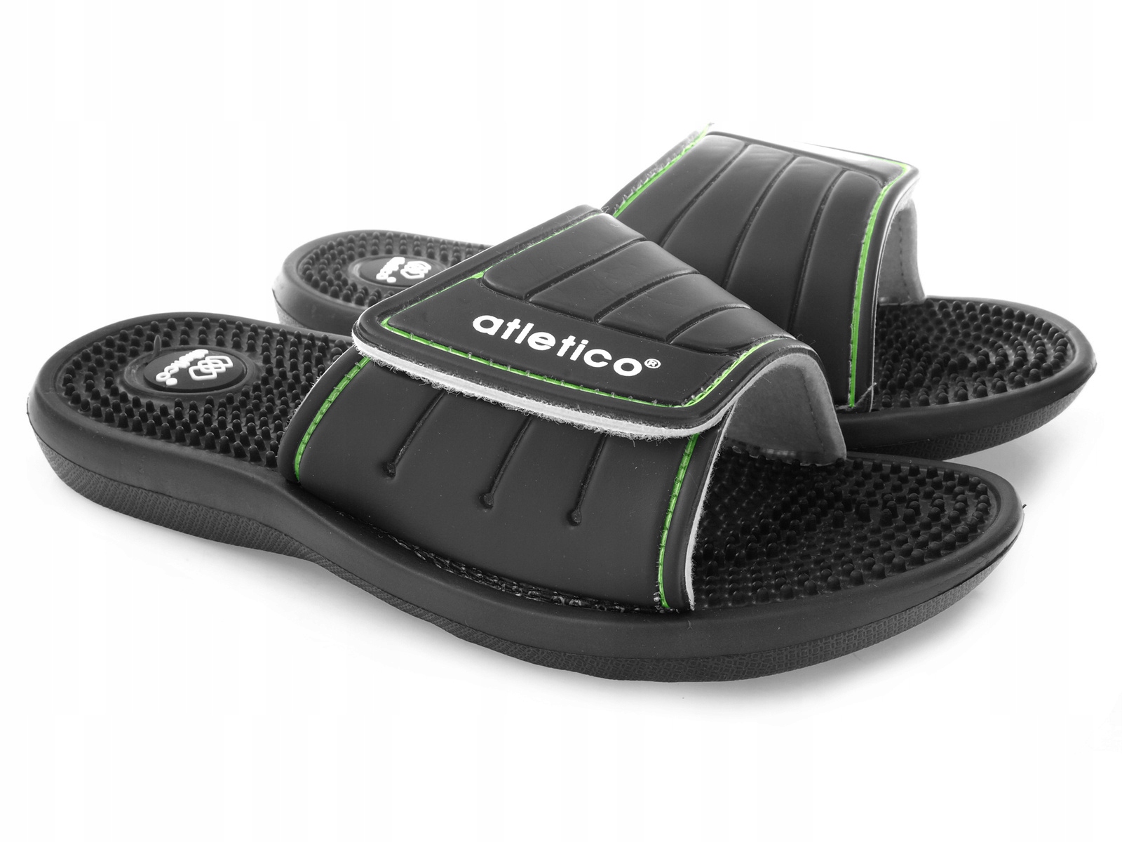 Klapki damskie fakirki masujące kolce Czarne 40 Rozmiar 40