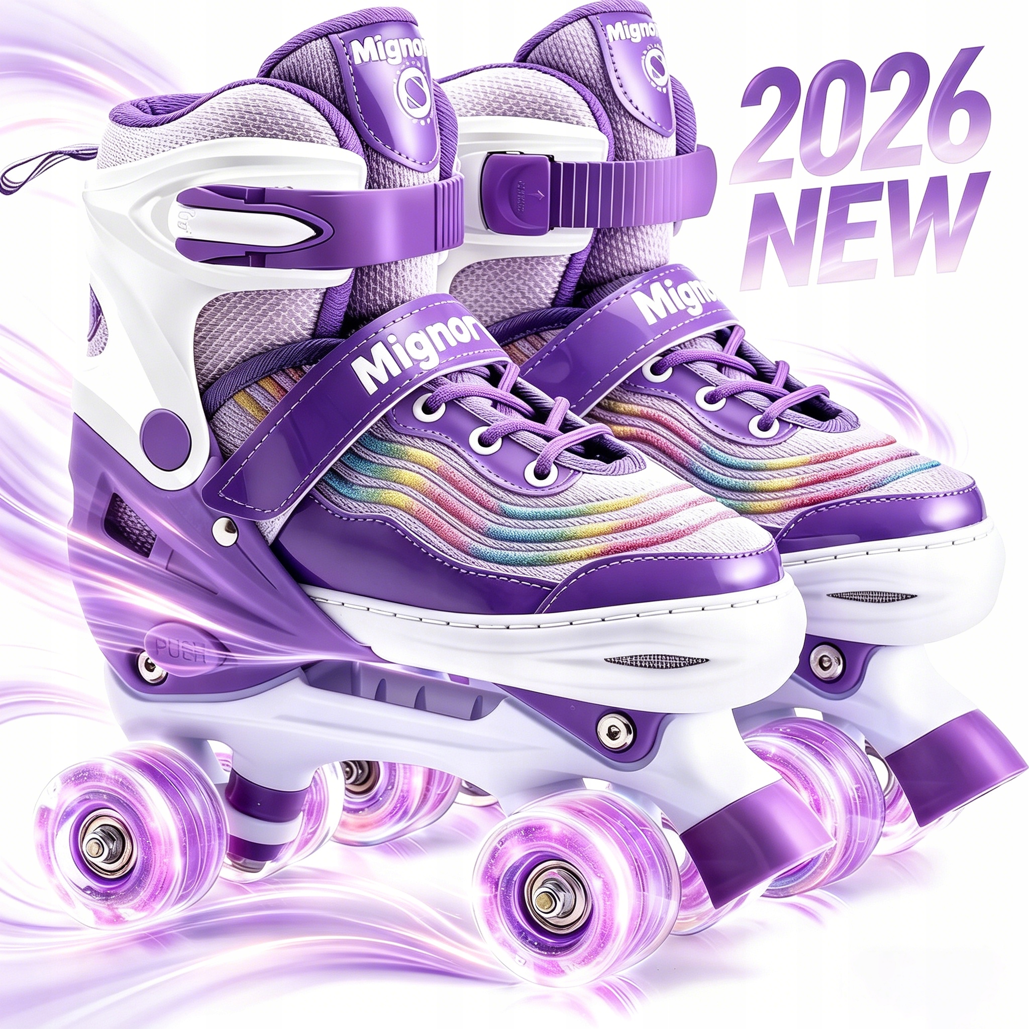 Klasické Kolečkové Brusle 4 Velikosti Nastavitelné Pro Děti S Podsvícenými Kolečky