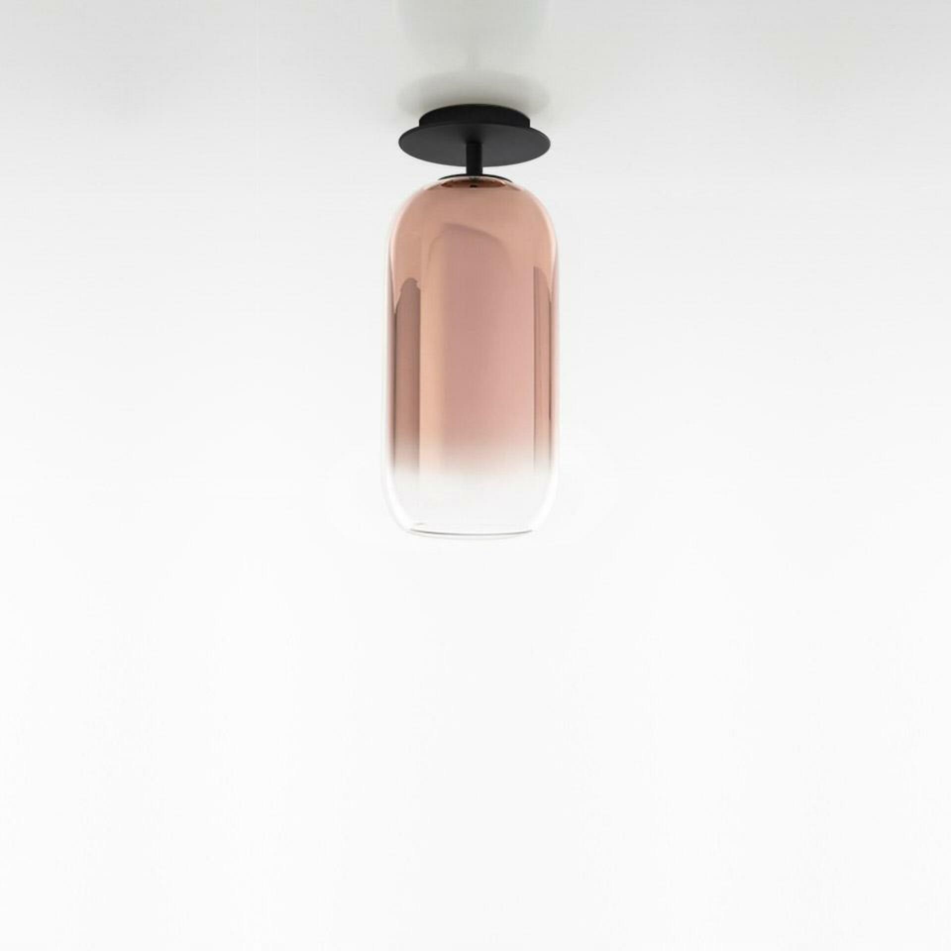 Artemide Gople Mini stropné svietidlo, čierna/meď, E14, design Big, 350 mm