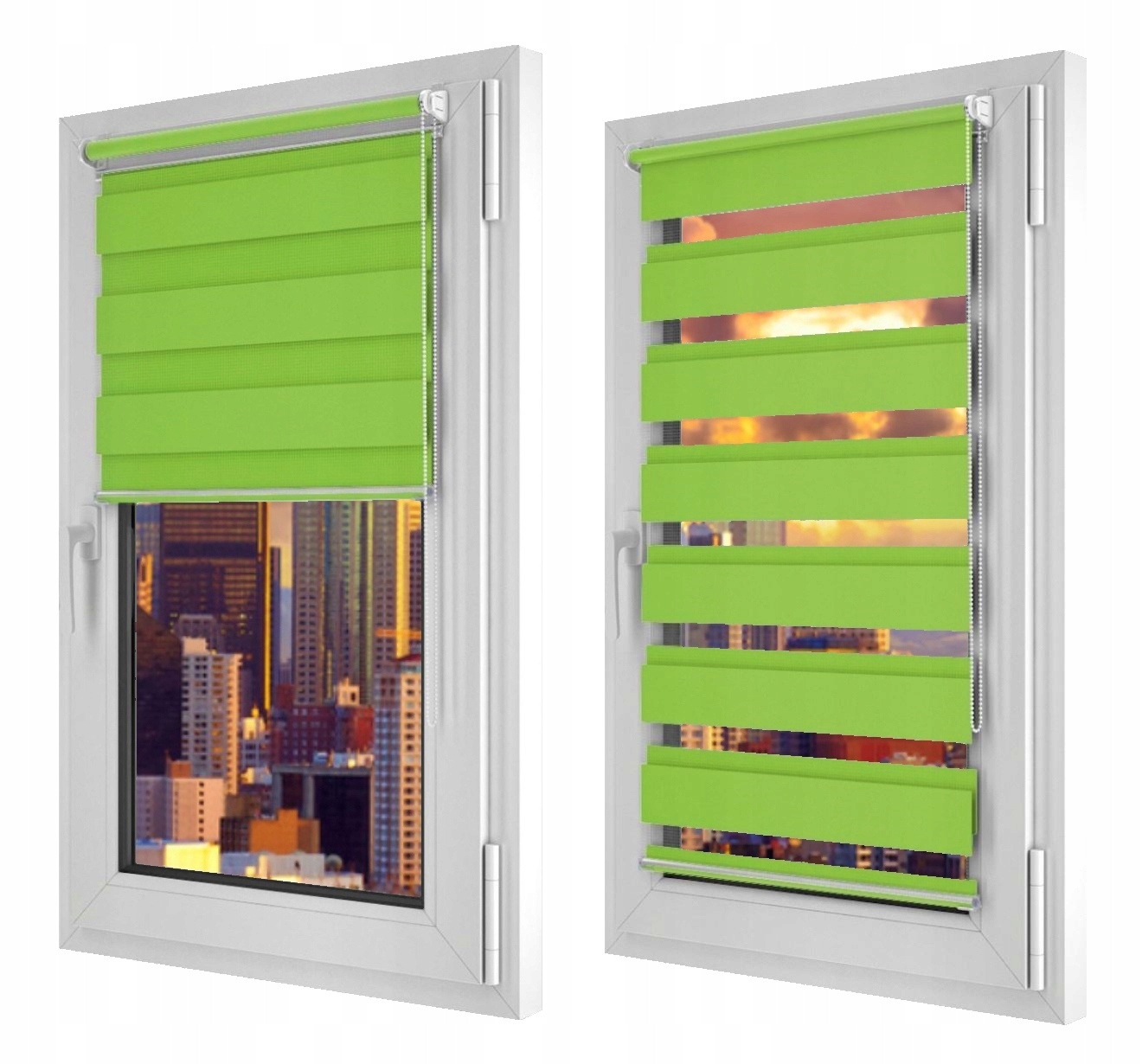 

Roleta zielona Biała kolory 39x150 Dzień I Noc