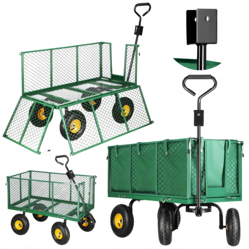 Záhradný Vozík, Príves, Závesný Vozík Na Traktor 250 L 500 Kg S Plachtou