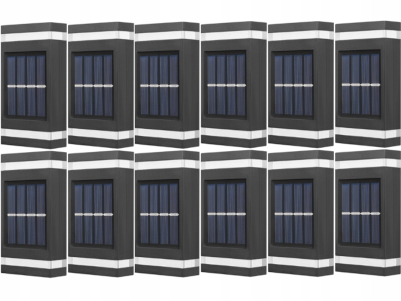 12 x Solární Led lampa Osvětlení stěny fasády se senzorem soumraku