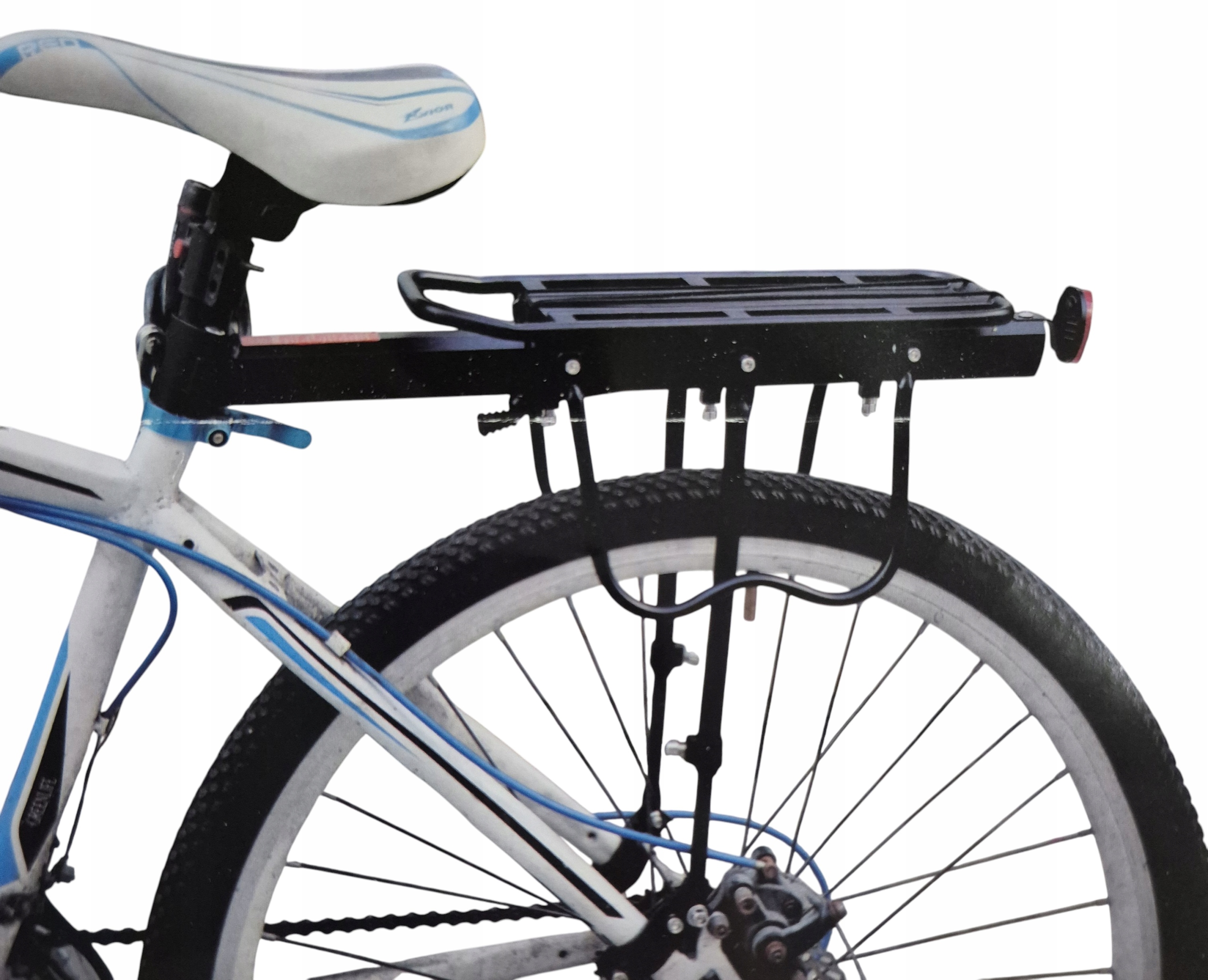 Bagażnik rowerowy aluminiowy tylny – Baiker, regulowany czarny