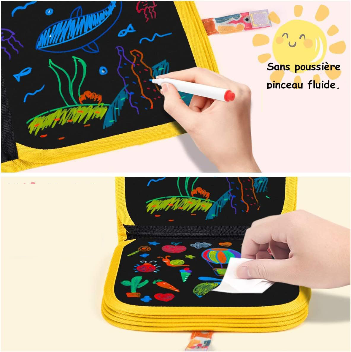 KOLOROWANKI DLA DZIECI MOŻNA PRAĆ I WIELOKROTNEGO UŻYTKU 12 DŁUGOPISÓW Płeć unisex