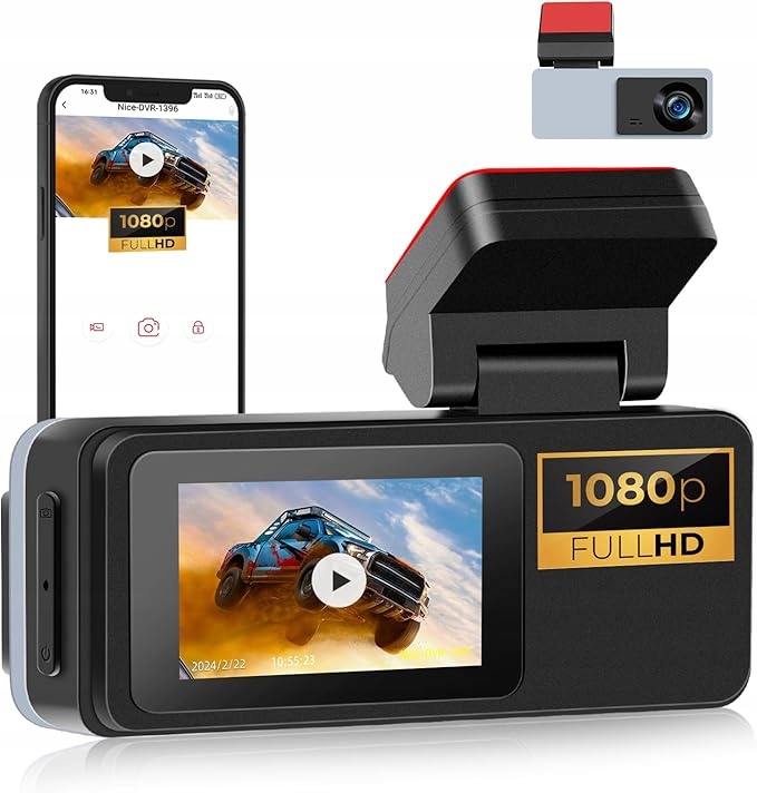 Autokamera 1080P Full Hd S 2 Palcovým Displejom 170 Stupňov