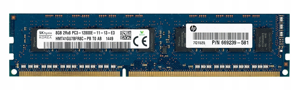 Hp 669239-581 8GB DDR3 1600MHz Ecc HMT41GU7BFR8C-PB