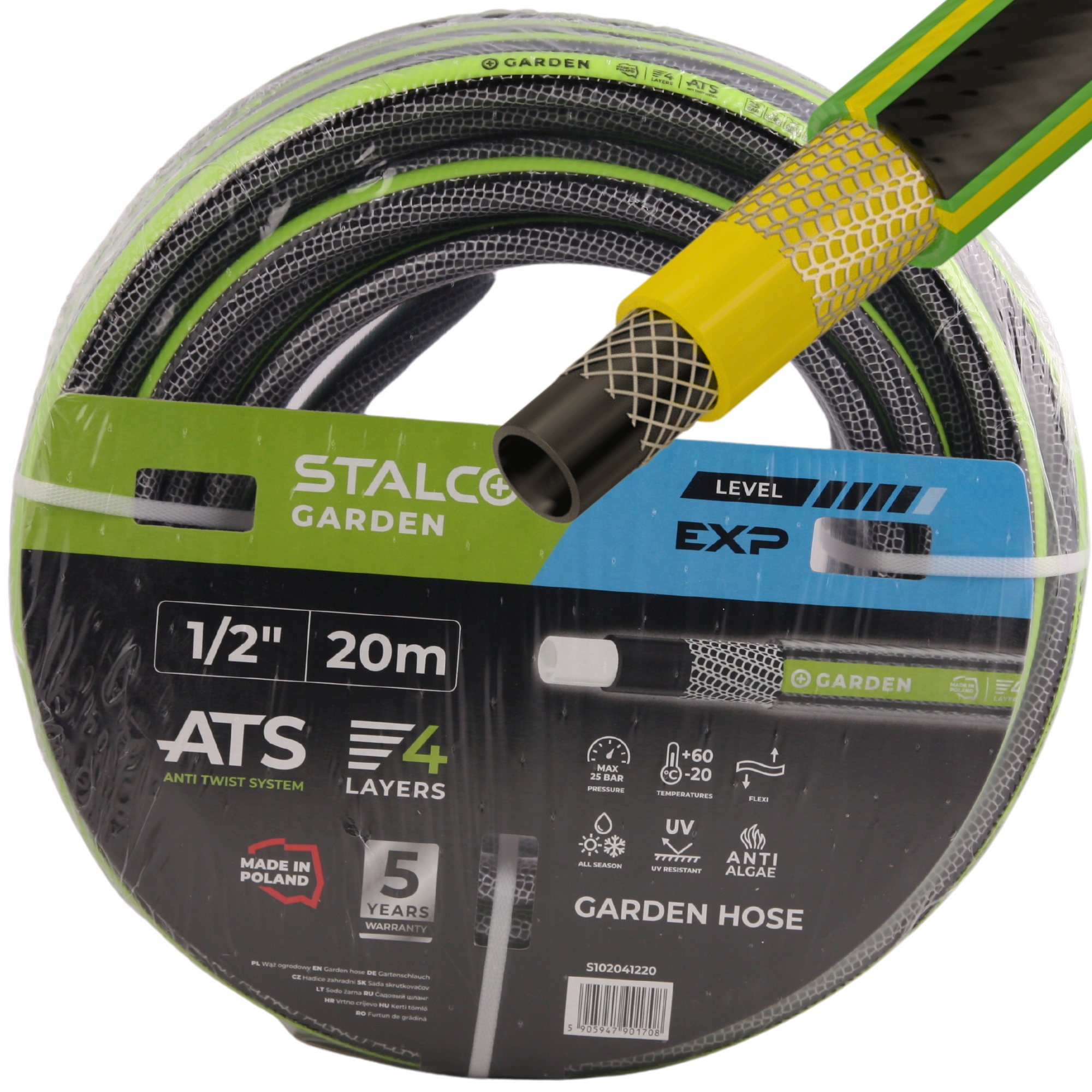 Hadice 4-VRSTVÁ, Nezamotává Se, Nezamotává Se, Silná, Vyztužená 1/2" x 20 m