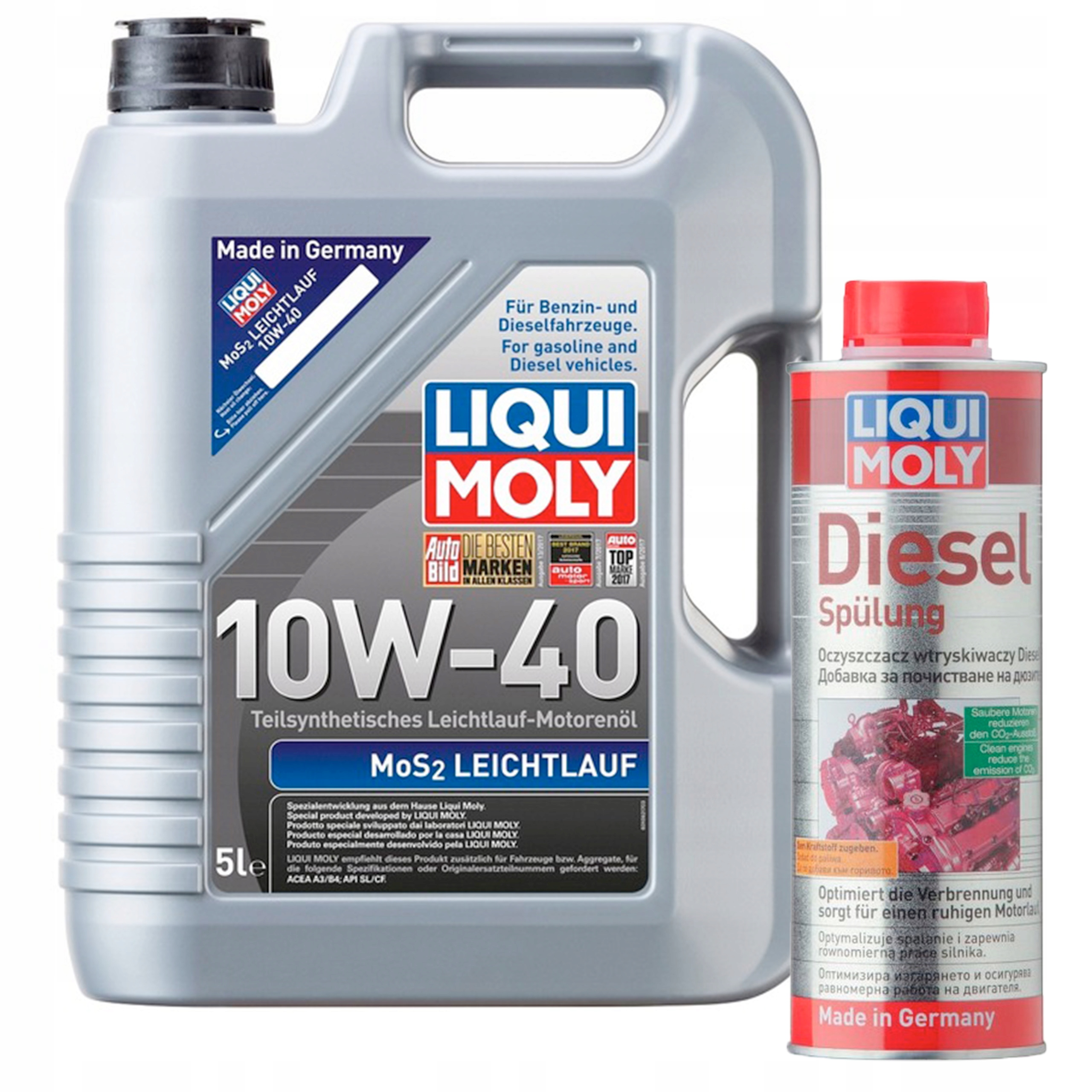 Olej Liqui Moly 2184 MoS2 Leichtlauf 10W-40 5L+ Spulung 500 ml