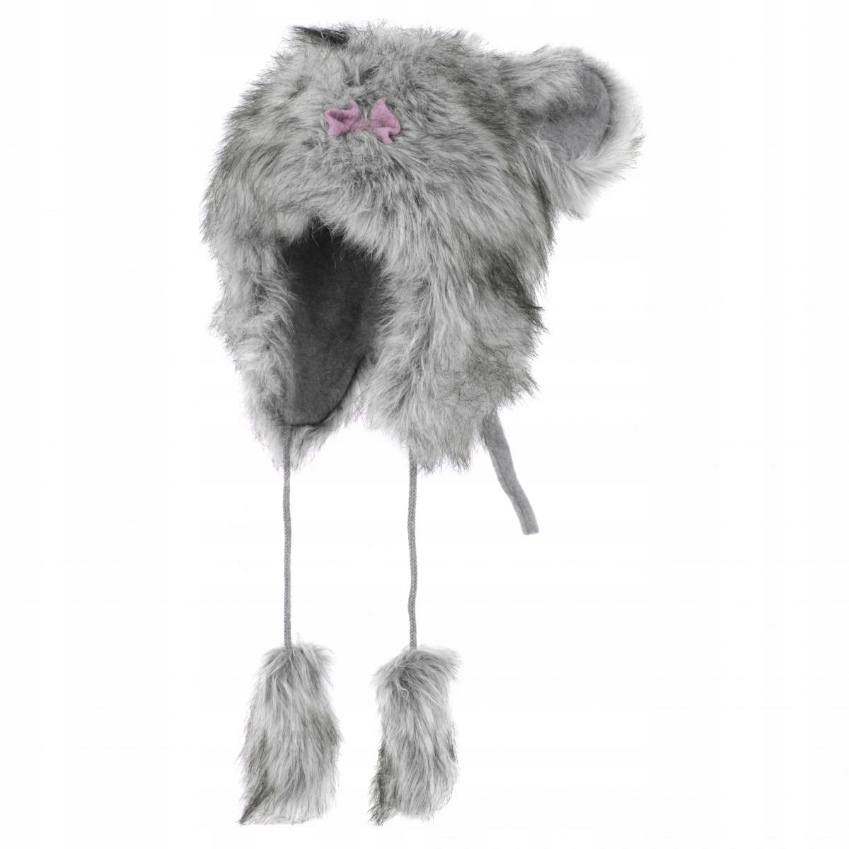 

Zimowa czapka zwierzak mysz 8L podszewka polarowa