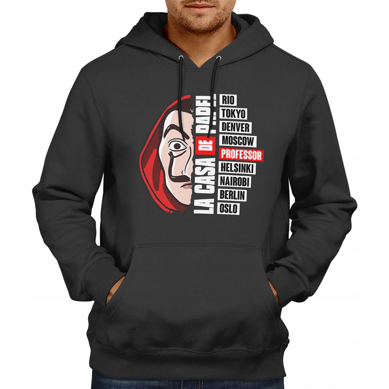 толстовки Дом Бумаги La Casa De Papel черный году. M