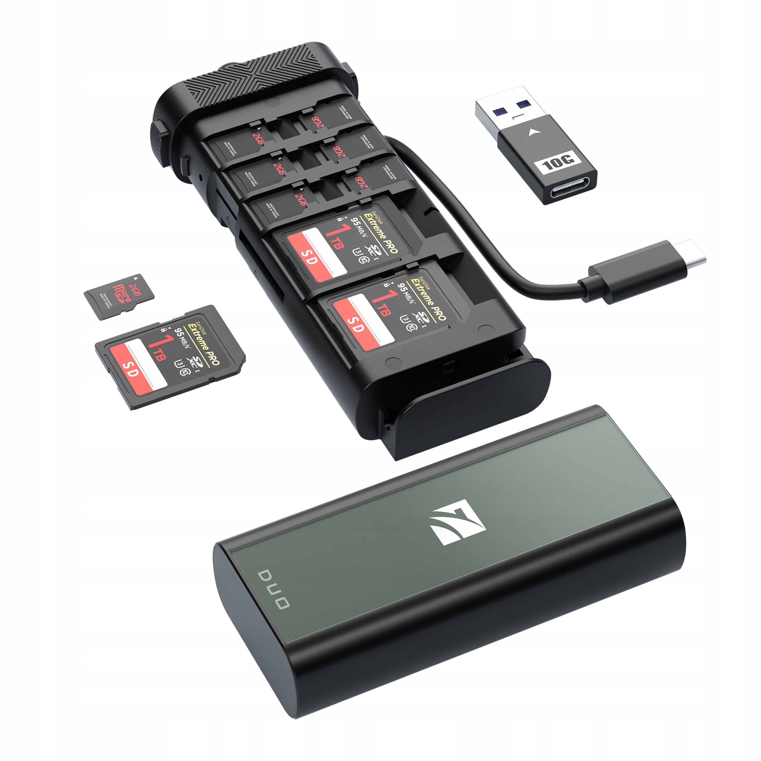 Čtečka paměťových karet Sd microSD Pouzdro Freewell Duo Card Reader Sd Tf