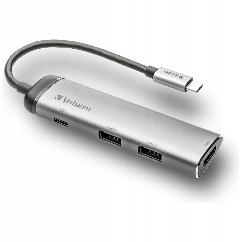 Adaptér Verbatim Hub Usb-c Usb-c 2xUSB-A 3.0/HDMI hliník