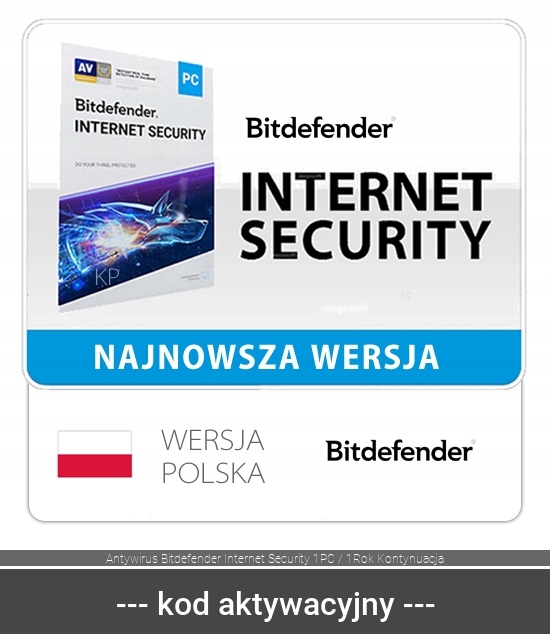 Antywirus Bitdefender Internet Security 1PC / 1Rok Kontynuacja