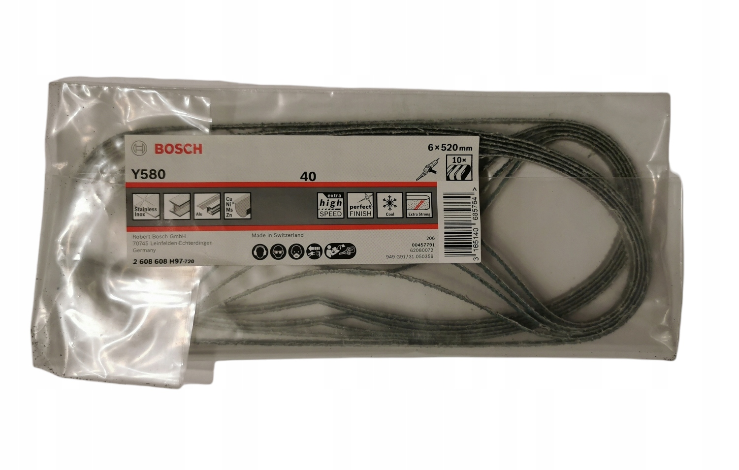 

Bosch Taśma szlifierska pas 6x520mm P40 10 szt.