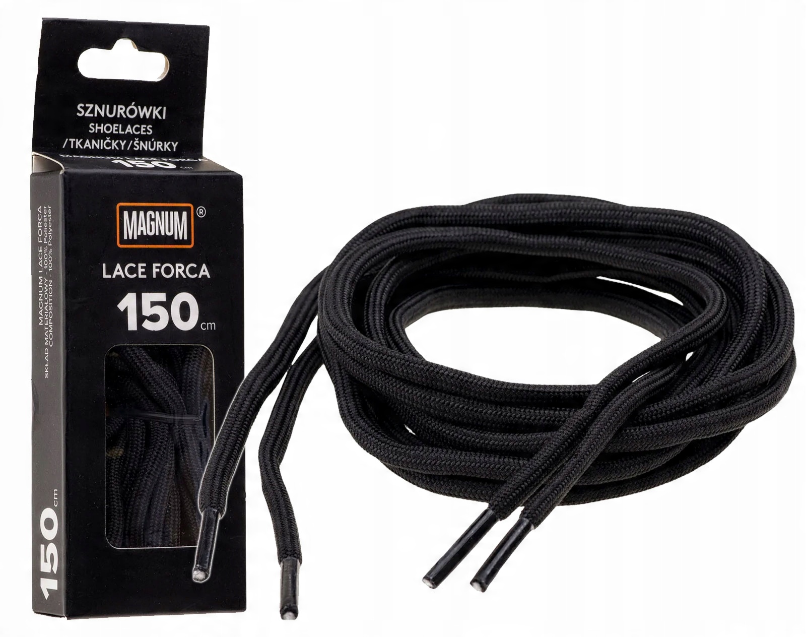 

Sznurówki Wojskowe Magnum Lace Forca Czarne 150cm