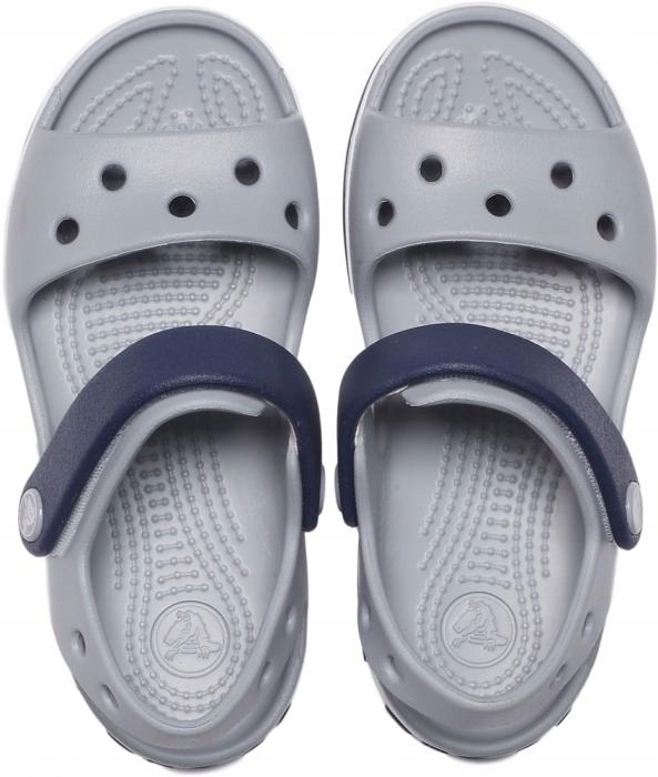 CROCS DZIECIĘCE SANDAŁY CROCBAND KIDS LEKKIE CHODAKI NA RZEPY 23-24 C7 Kolor szary