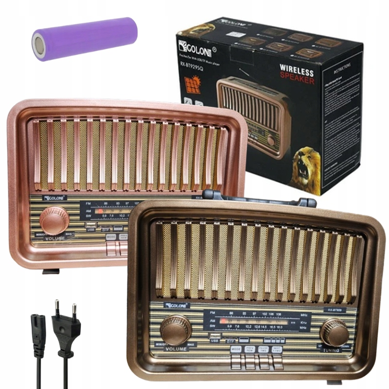 Radio Vintage Prl Fm akumulatorowe z Bluetooth Usb