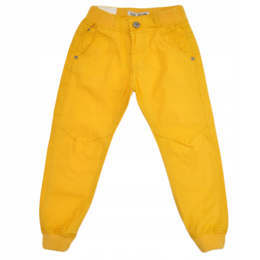 

Musztardowe spodnie joggery wiosna r.128