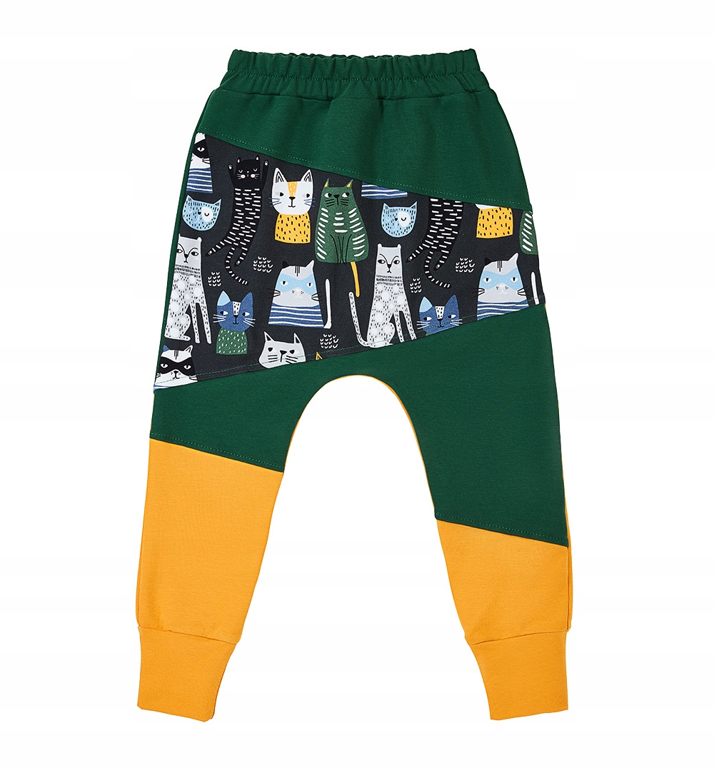 

TuSzyte Kolorowe spodnie baggy bawełna R.98