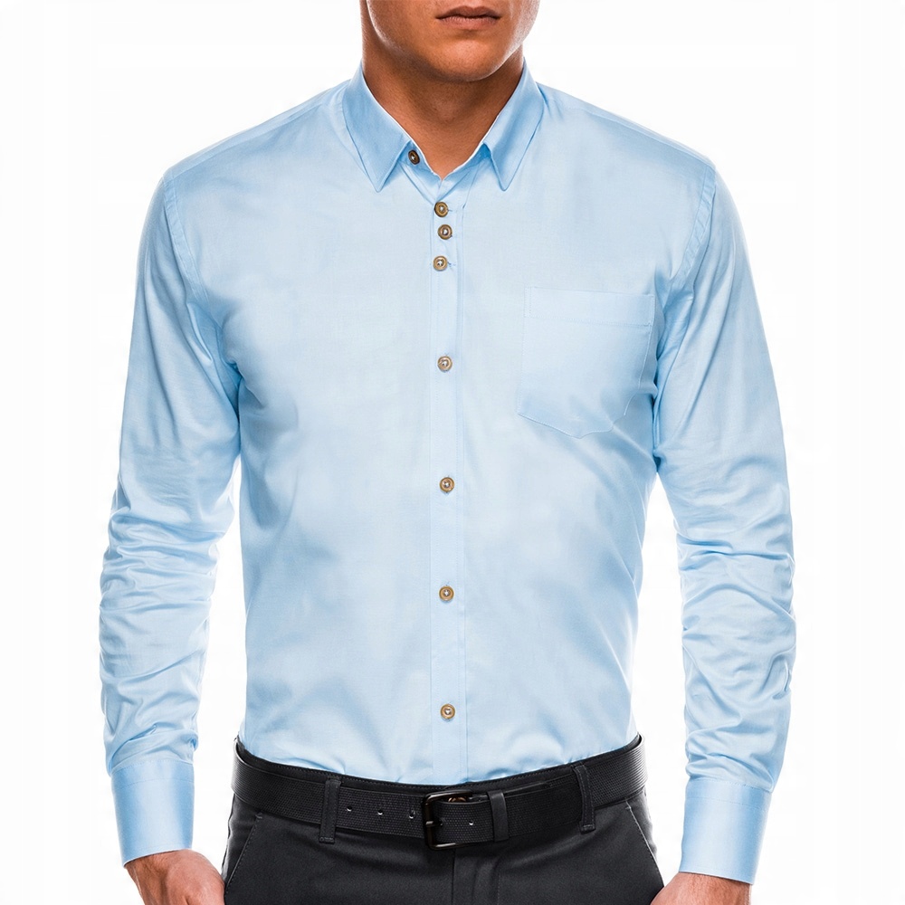 

Koszula męska elegancka wizytowa K302 błękitna XL