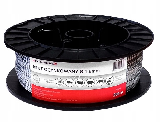 PASTUCH POLSKI DRUT OGRODZENIOWY OCYNK 500M 1,6MM