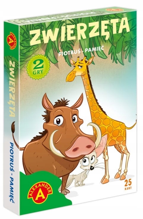 ZWIERZĘTA KARTY DO GRY PIOTRUŚ PAMIĘĆ DZIKIE