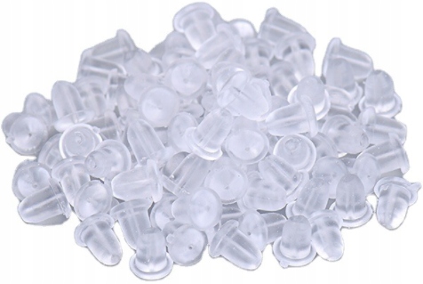 SILIKONOWE ZATYCZKI KOLCZYKÓW ZAPIECIA GUMOWE x100 Płeć kobieta