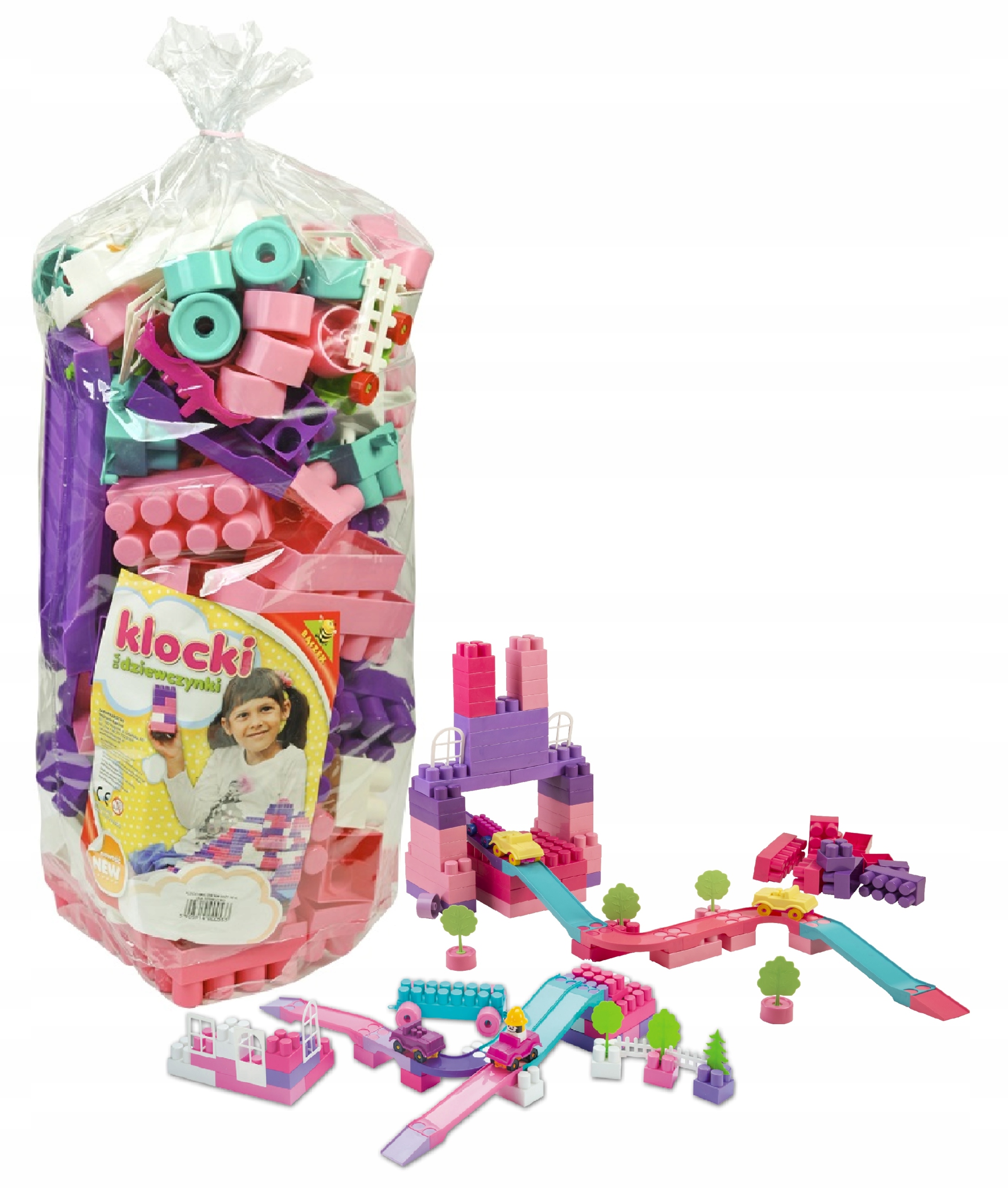Klocki plastikowe Maxi 140 el. Dziewczynka