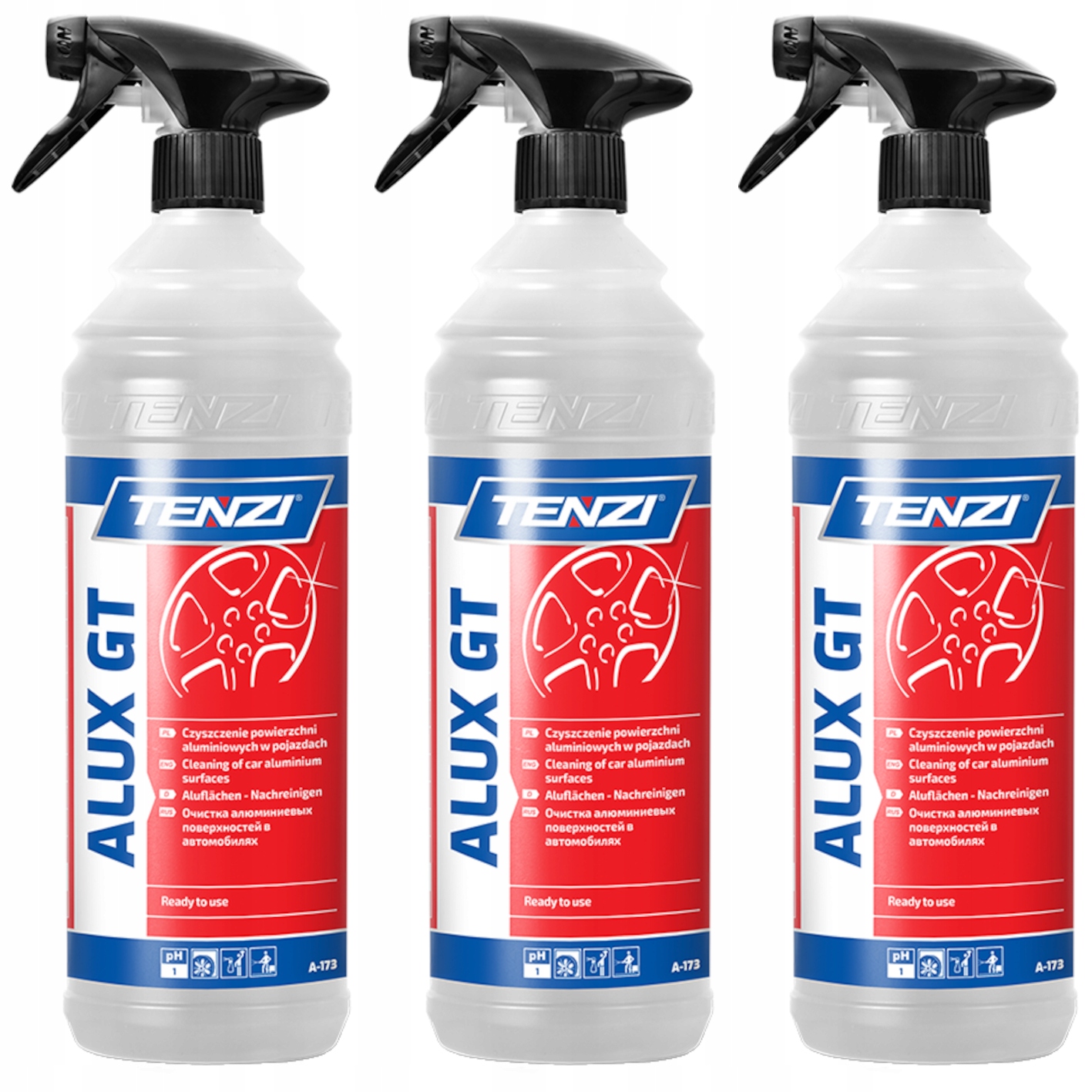 TENZI ALUX Płyn kwas do czyszczenia felg 3x1L