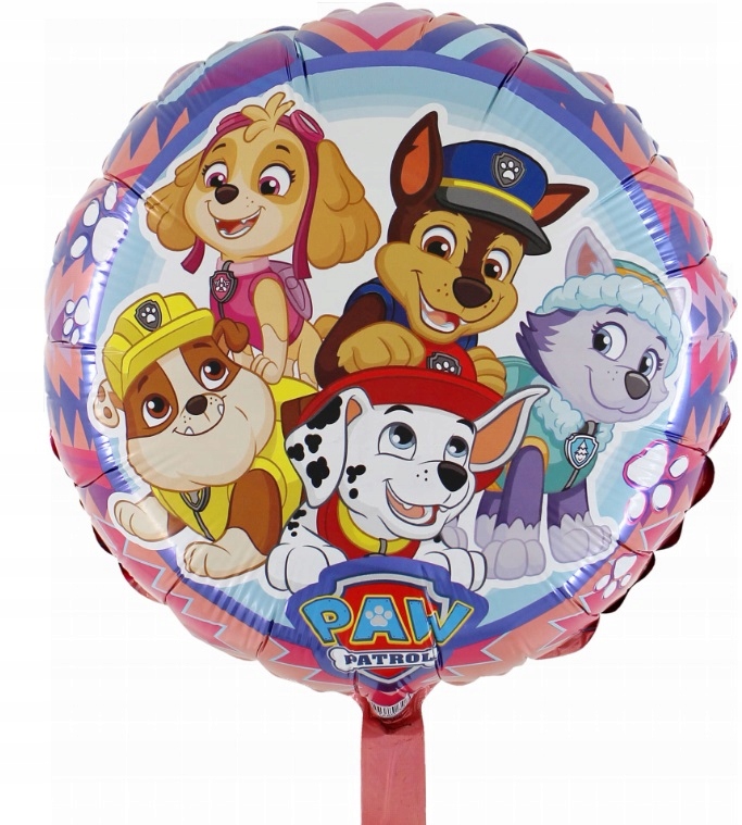 Balon Grabo foliowy 18'' Psi Patrol LICENCJA ITALY Wypełnienie powietrze lub hel