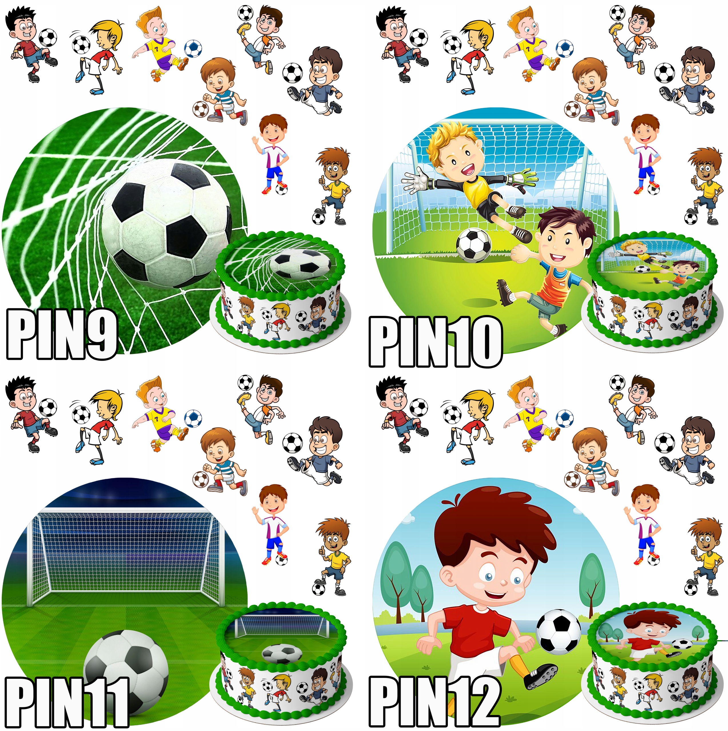 OPŁATEK NA TORT PIŁKA NOŻNA BOISKO + 6 POSTACI Marka bez marki