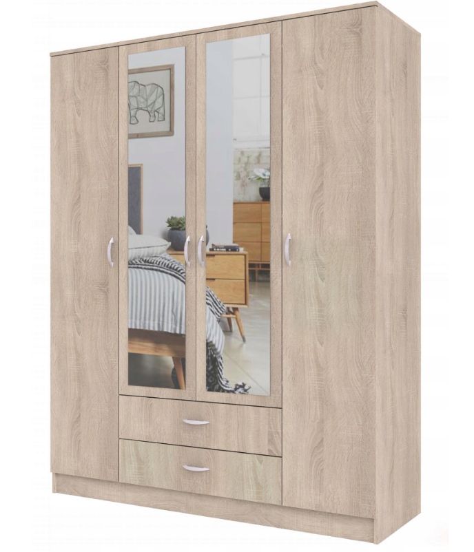 SZAFA CENTO 160X205 DĄB SONOMA Z LUSTREM