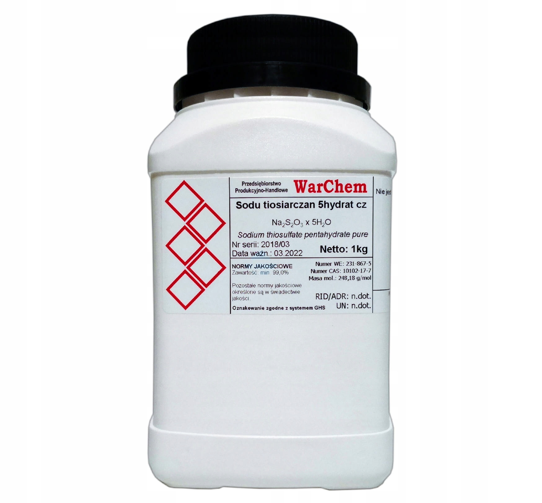 

Tiosiarczan Sodu 5hydrat 1kg Warchem [56517]