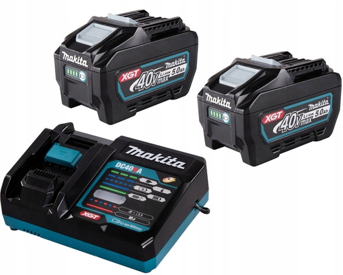 Makita Zestaw zasilający 40V Xgt aku 2x5,0Ah BL4050F DC40RA 1911V6-0